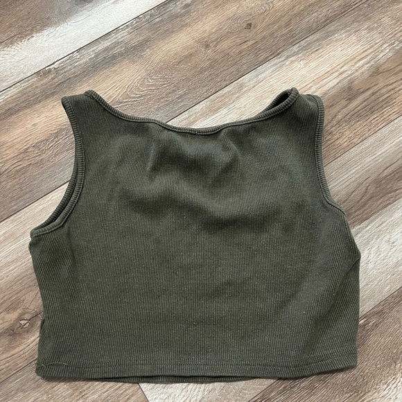 Princess polly green tank top cropped - Picture 2 of 2